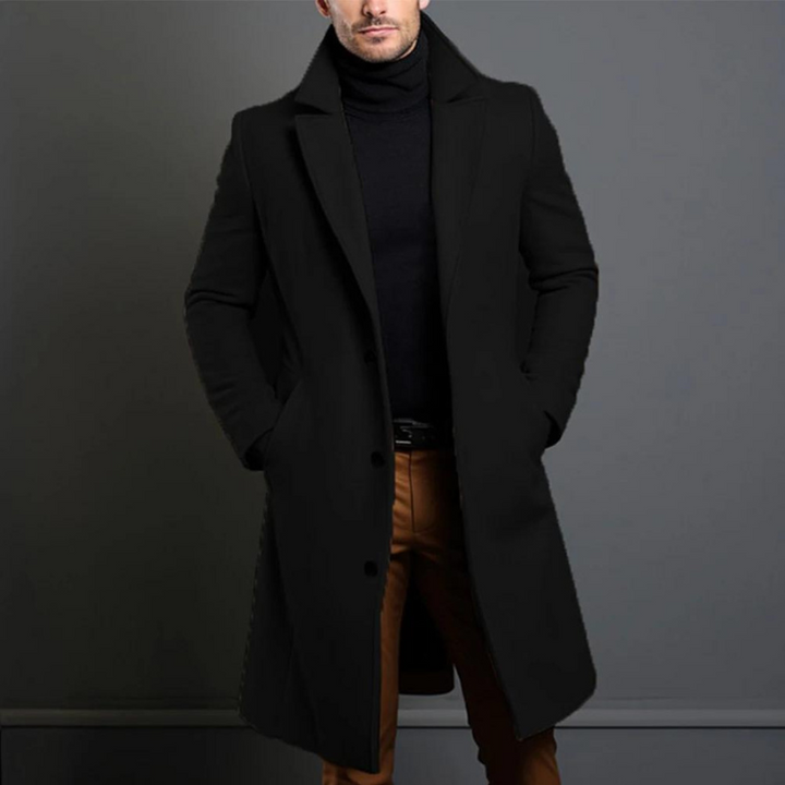 Jameson | Classic Long Overcoat with Lapel