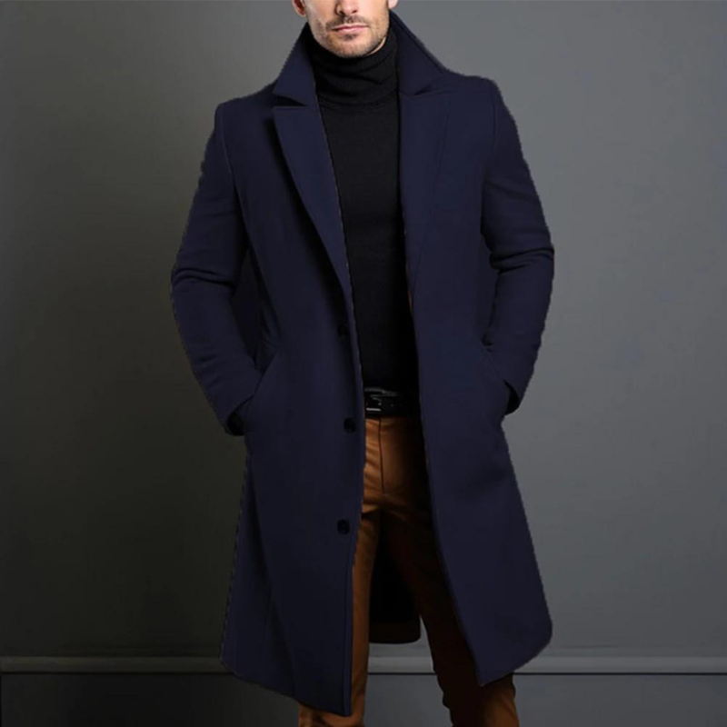 Jameson | Classic Long Overcoat with Lapel