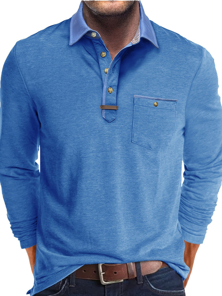 Blake™ | Color-Block Long Sleeve Polo