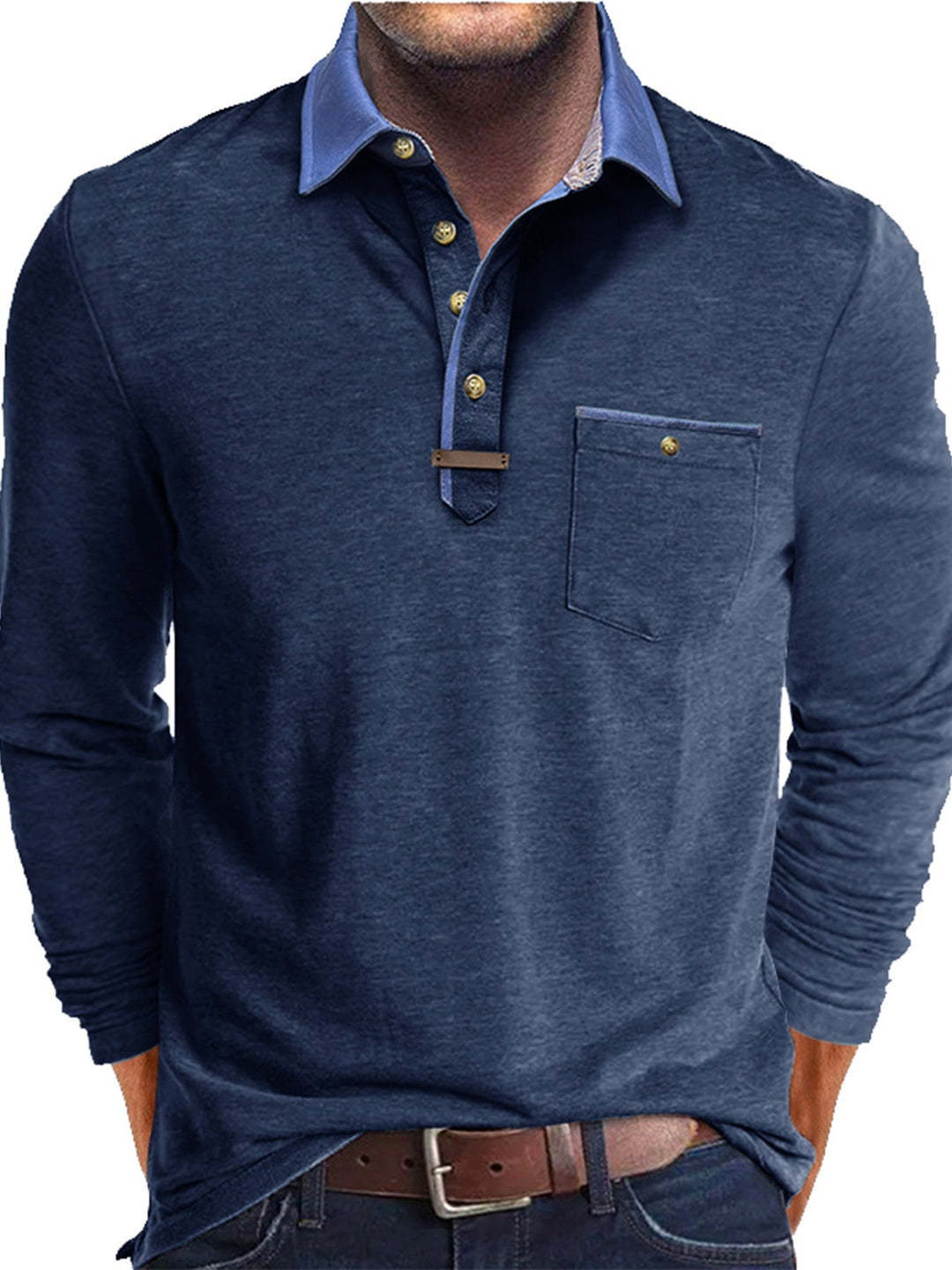 Blake™ | Color-Block Long Sleeve Polo