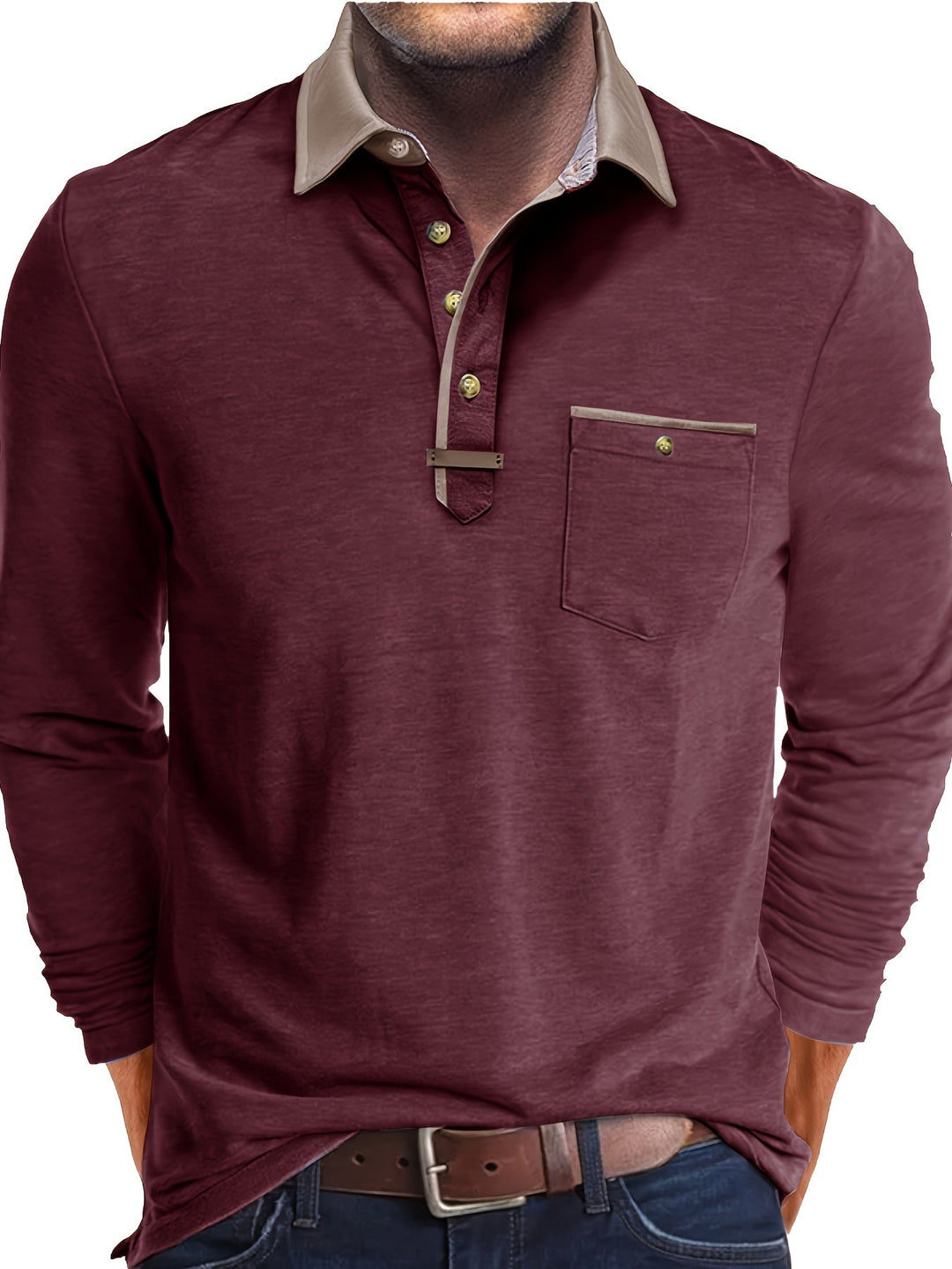 Blake™ | Color-Block Long Sleeve Polo
