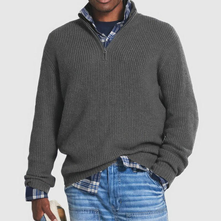Finn™ | Zip Collar Knit Sweater