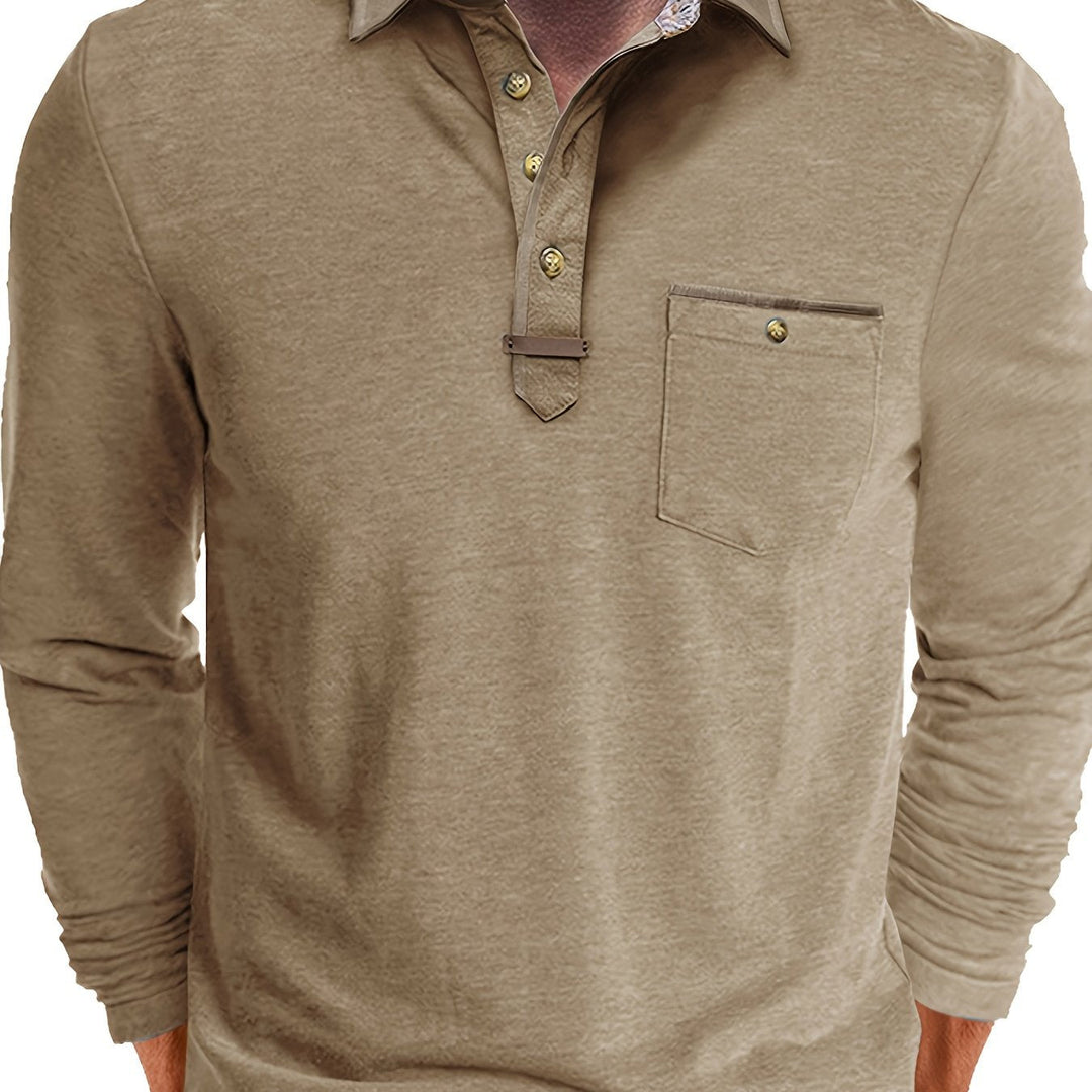 Blake™ | Color-Block Long Sleeve Polo